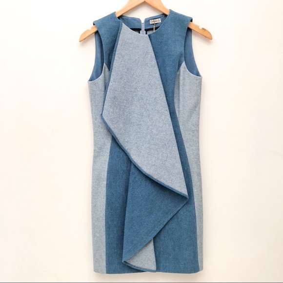 ÖHLIN/D Dresses & Skirts - SOLD ÖHLIN/D New York Denim Draped Dress NWT 4